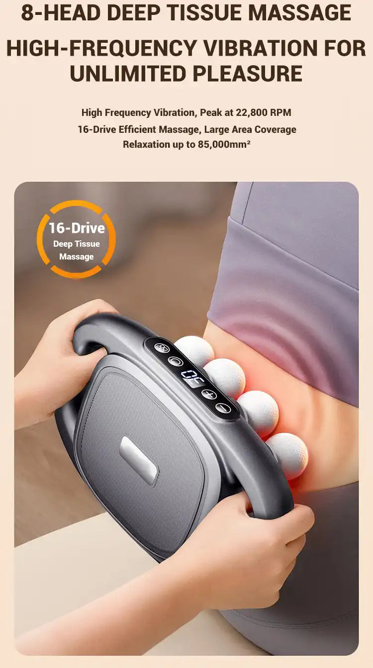 High-Freq Massage Gun – 8/16 Head