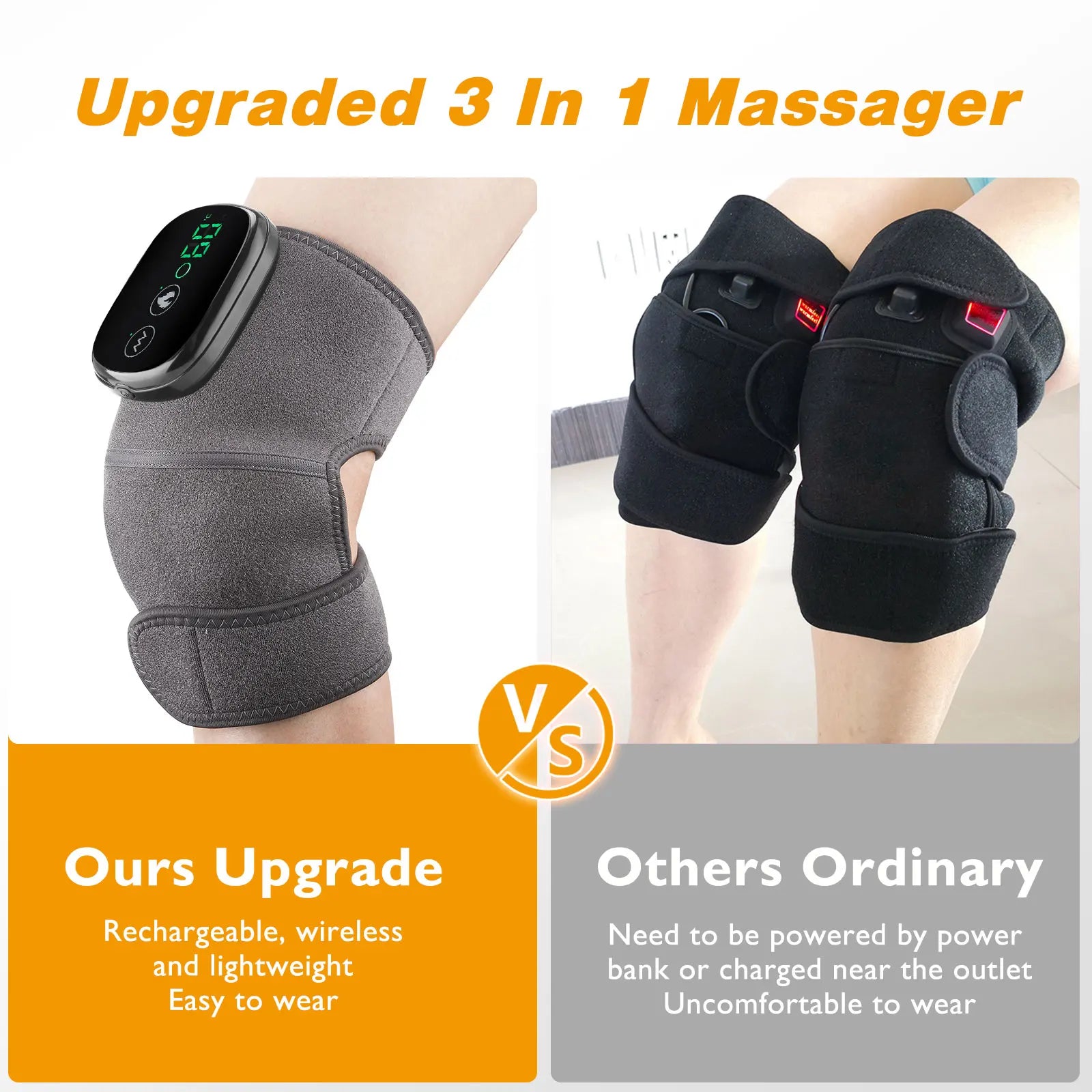 3-in-1 Heating Massage Belt (Waist/Knee/Shoulder)