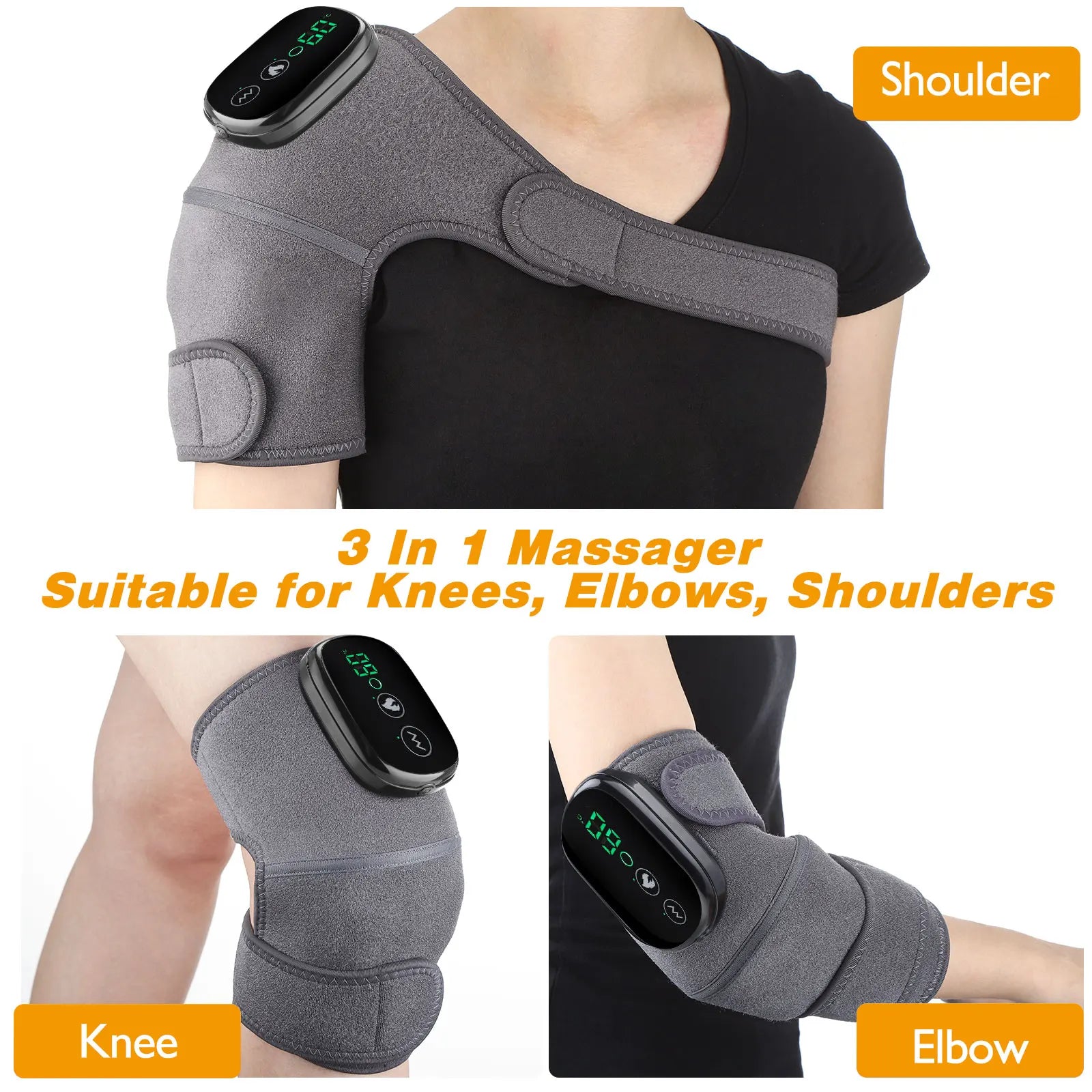 3-in-1 Heating Massage Belt (Waist/Knee/Shoulder)