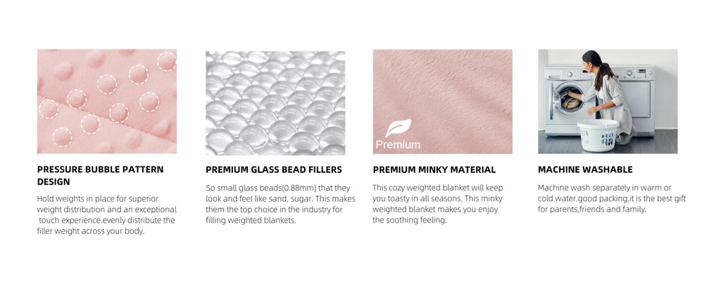 Pink Sherpa Weighted Throw