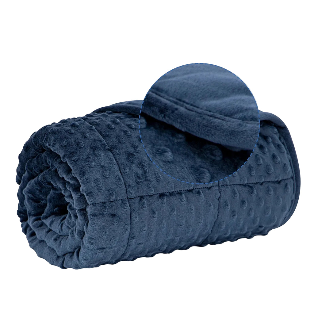 Navy Blue Weighted Sofa Blanket