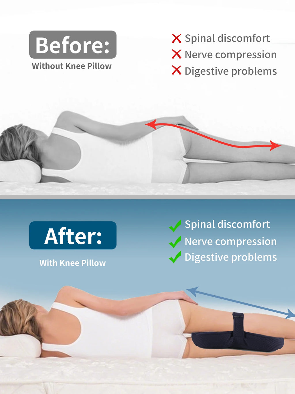 Side Sleeper Knee Pillow