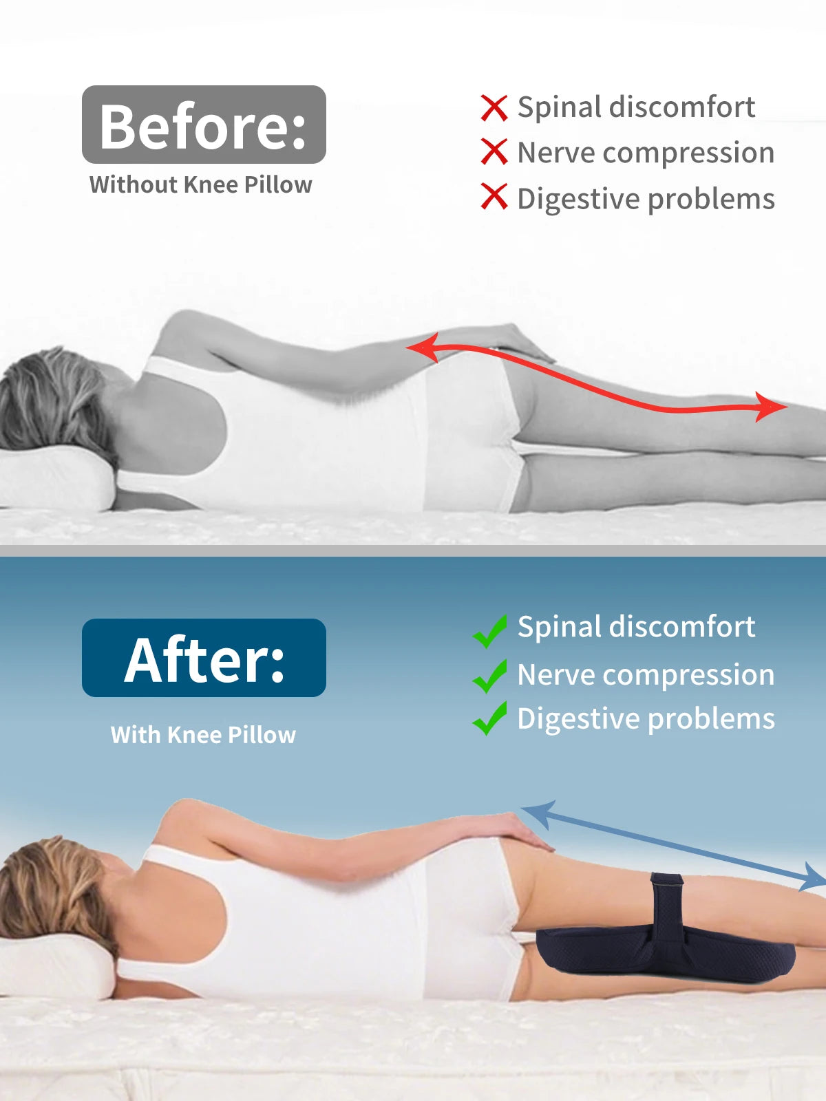 Side Sleeper Knee Pillow