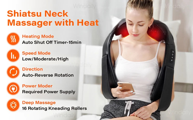 4D Shiatsu Neck & Shoulder Massager