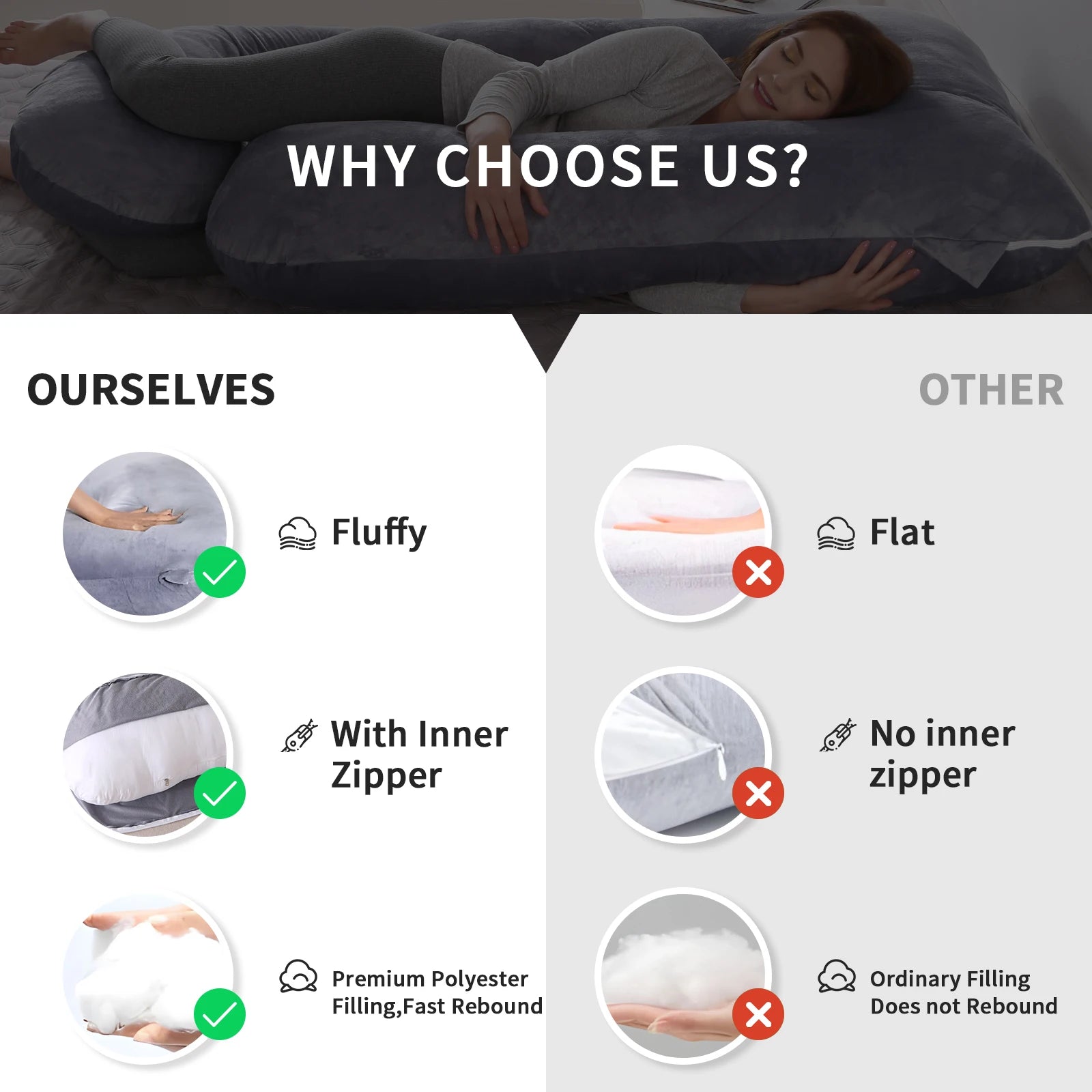 Pregnancy Body Pillow – G-Shape