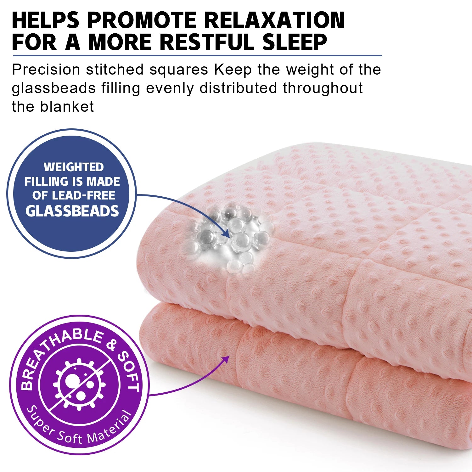 Pink Sherpa Weighted Throw