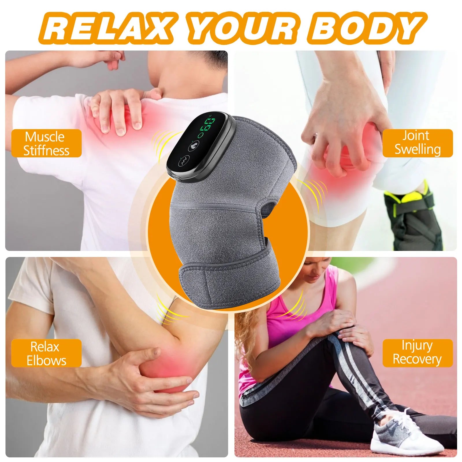 3-in-1 Heating Massage Belt (Waist/Knee/Shoulder)