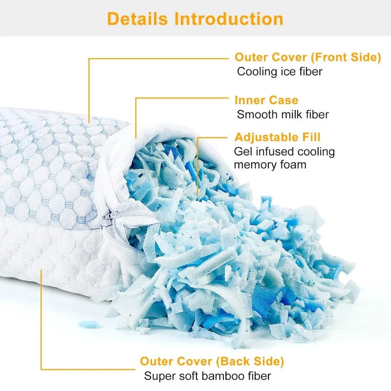 Cooling Memory Foam Pillow (2-Pack)